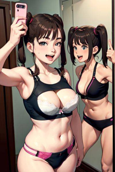 Anime Busty Small Tits 70s Age Laughing Face Brunette Pigtails Hair Style Light Skin Mirror Selfie Stage Side View Cumshot Bra 3685471066226211511 - AI Hentai - aihentai.co on pornsimulated.com