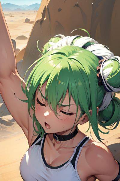 Anime Muscular Small Tits 80s Age Angry Face Green Hair Hair Bun Hair Style Light Skin Black And White Desert Front View Sleeping Schoolgirl 3685563837556649812 - AI Hentai - aihentai.co on pornsimulated.com