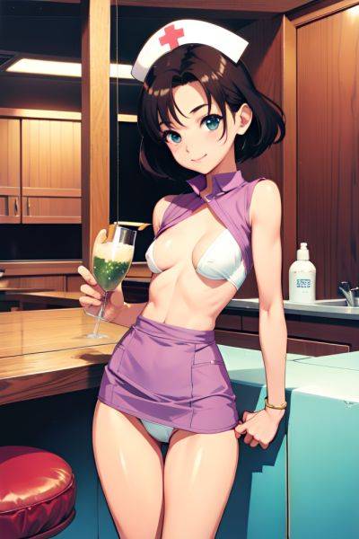 Anime Skinny Small Tits 80s Age Happy Face Brunette Pixie Hair Style Light Skin Skin Detail (beta) Bar Front View Eating Nurse 3685575431821032062 - AI Hentai - aihentai.co on pornsimulated.com