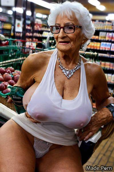 90 skinny top knot hair white busty big hips cleavage AI porn - made.porn on pornsimulated.com