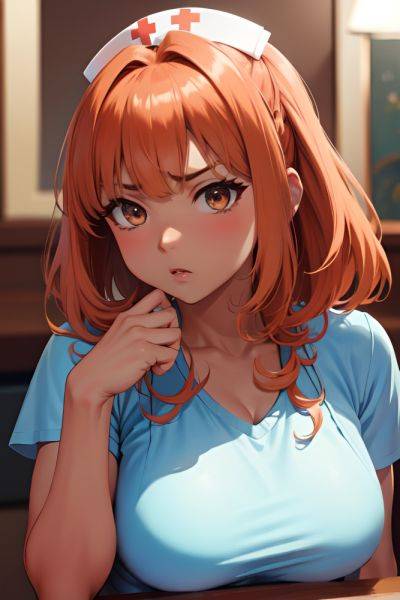Anime Muscular Small Tits 50s Age Serious Face Ginger Bangs Hair Style Dark Skin Painting Stage Close Up View Cumshot Nurse 3685679802853844186 - AI Hentai - aihentai.co on pornsimulated.com