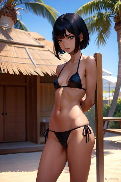 Anime Skinny Small Tits 70s Age Serious Face Black Hair Bobcut Hair Style Dark Skin Soft + Warm Desert Front View Massage Bikini 3685942651454096598 - AI Hentai - aihentai.co on pornsimulated.com