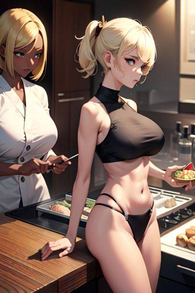 Anime Skinny Huge Boobs 60s Age Serious Face Blonde Pixie Hair Style Dark Skin Charcoal Grocery Side View Cooking Geisha 3686047020225085264 - AI Hentai - aihentai.co on pornsimulated.com