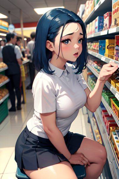 Anime Chubby Small Tits 50s Age Orgasm Face Blue Hair Slicked Hair Style Dark Skin Dark Fantasy Grocery Side View Straddling Mini Skirt 3686097273659124541 - AI Hentai - aihentai.co on pornsimulated.com