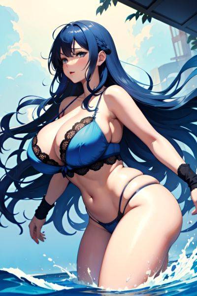 Anime Chubby Huge Boobs 70s Age Orgasm Face Blue Hair Messy Hair Style Dark Skin Watercolor Club Back View Bathing Lingerie 3686124328572761297 - AI Hentai - aihentai.co on pornsimulated.com