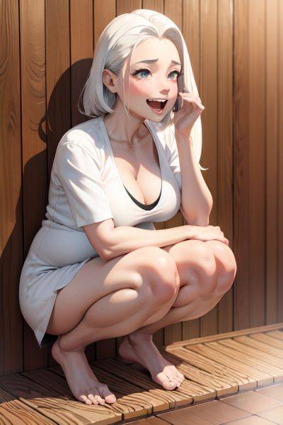 Anime Pregnant Small Tits 30s Age Laughing Face White Hair Slicked Hair Style Dark Skin 3d Sauna Front View Squatting Teacher 3686128194043379515 - AI Hentai - aihentai.co on pornsimulated.com