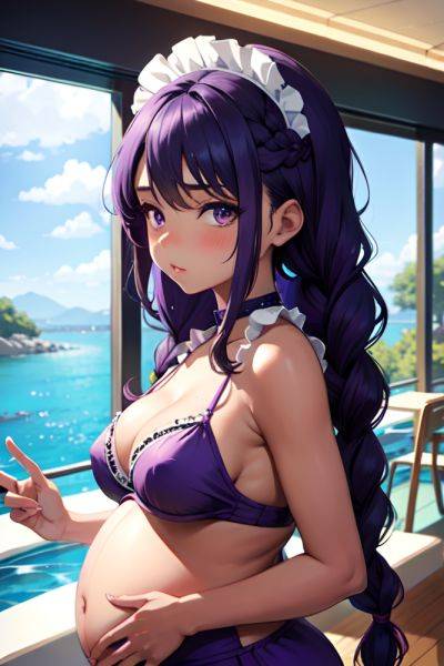Anime Pregnant Small Tits 18 Age Pouting Lips Face Purple Hair Braided Hair Style Dark Skin Painting Casino Back View Bathing Maid 3686139791671681331 - AI Hentai - aihentai.co on pornsimulated.com