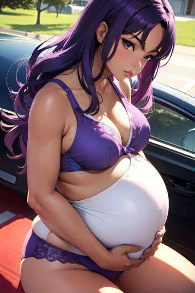 Anime Pregnant Small Tits 70s Age Serious Face Purple Hair Straight Hair Style Dark Skin Skin Detail (beta) Car Side View Working Out Bra 3686363987902703666 - AI Hentai - aihentai.co on pornsimulated.com