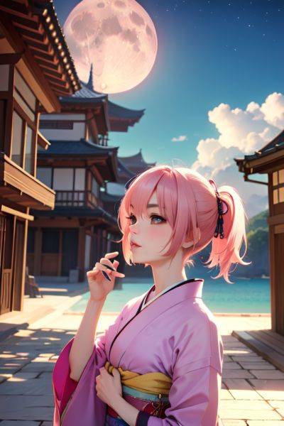 Anime Skinny Small Tits 30s Age Pouting Lips Face Pink Hair Pixie Hair Style Light Skin 3d Moon Side View T Pose Kimono 3686452895398997752 - AI Hentai - aihentai.co on pornsimulated.com