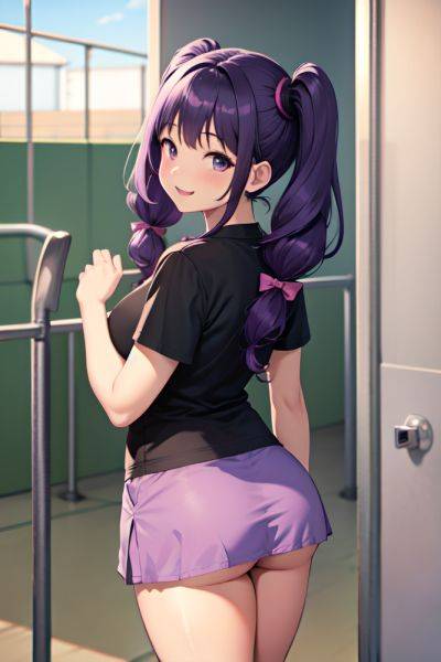 Anime Chubby Small Tits 40s Age Happy Face Purple Hair Pigtails Hair Style Dark Skin Dark Fantasy Prison Back View Yoga Mini Skirt 3686503148664460415 - AI Hentai - aihentai.co on pornsimulated.com