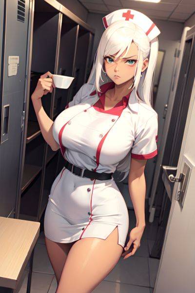 Anime Skinny Huge Boobs 50s Age Angry Face White Hair Straight Hair Style Dark Skin Film Photo Locker Room Front View Eating Nurse 3686534068445904839 - AI Hentai - aihentai.co on pornsimulated.com