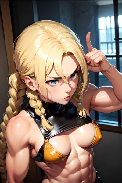 Anime Muscular Small Tits 50s Age Serious Face Blonde Braided Hair Style Light Skin Comic Prison Close Up View Gaming Latex 3686700286939594799 - AI Hentai - aihentai.co on pornsimulated.com