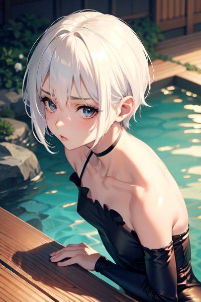Anime Skinny Small Tits 60s Age Serious Face White Hair Pixie Hair Style Light Skin Soft + Warm Onsen Close Up View Bending Over Goth 3686773727623670967 - AI Hentai - aihentai.co on pornsimulated.com