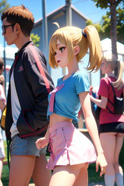 Anime Skinny Small Tits 60s Age Orgasm Face Blonde Pigtails Hair Style Light Skin 3d Club Side View T Pose Mini Skirt 3686912885675789731 - AI Hentai - aihentai.co on pornsimulated.com