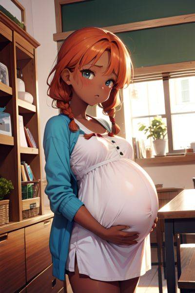 Anime Pregnant Small Tits 80s Age Shocked Face Ginger Braided Hair Style Dark Skin Vintage Cafe Front View T Pose Teacher 3687202794886359987 - AI Hentai - aihentai.co on pornsimulated.com