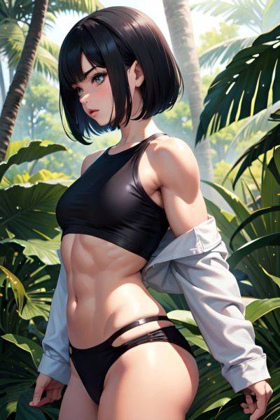 Anime Muscular Small Tits 40s Age Pouting Lips Face Black Hair Bobcut Hair Style Light Skin Film Photo Jungle Side View Gaming Pajamas 3687225990990025842 - AI Hentai - aihentai.co on pornsimulated.com