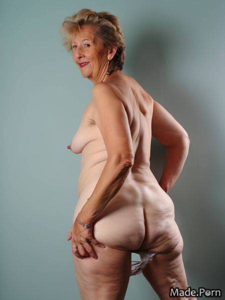 Big hips bottomless perfect body medium shot woman 70 hairy AI porn - made.porn on pornsimulated.com