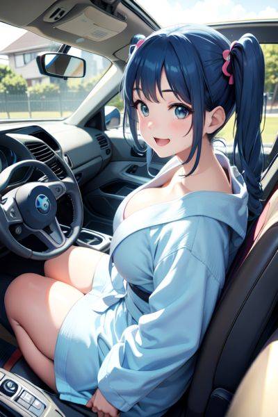 Anime Chubby Small Tits 40s Age Happy Face Blue Hair Pigtails Hair Style Light Skin Illustration Car Close Up View Jumping Bathrobe 3687303297122308060 - AI Hentai - aihentai.co on pornsimulated.com