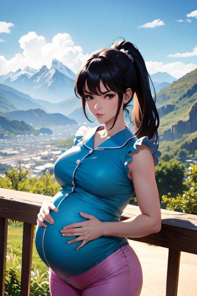Anime Pregnant Small Tits 60s Age Serious Face Black Hair Ponytail Hair Style Light Skin Vintage Mountains Close Up View Cumshot Pajamas 3687361280313836462 - AI Hentai - aihentai.co on pornsimulated.com