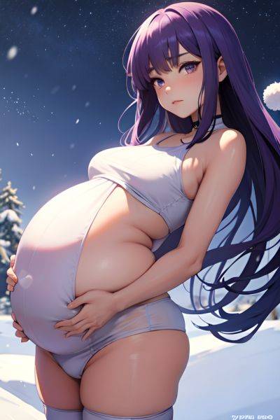 Anime Pregnant Small Tits 20s Age Sad Face Purple Hair Straight Hair Style Light Skin Comic Snow Side View Yoga Latex 3687419261240567868 - AI Hentai - aihentai.co on pornsimulated.com