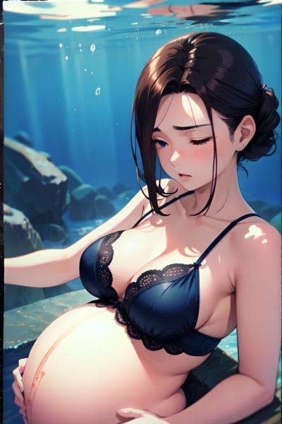 Anime Pregnant Small Tits 40s Age Sad Face Brunette Slicked Hair Style Light Skin Film Photo Underwater Front View Sleeping Lingerie 3687504303741427166 - AI Hentai - aihentai.co on pornsimulated.com