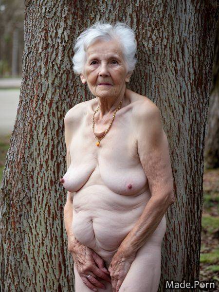 Saggy tits woman feared standing nude white hair nipples AI porn - made.porn on pornsimulated.com