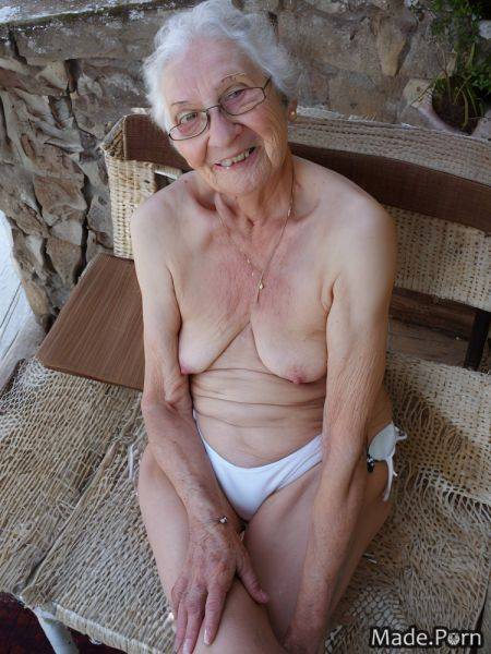 Nipples sitting woman photo white hair bikini 90 AI porn - made.porn on pornsimulated.com