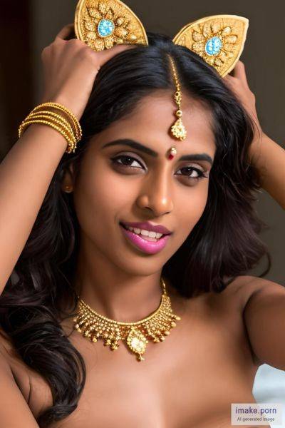 Indian girl with cat ears with gold jewels, orgasm_face,... - imake.porn - India on pornsimulated.com