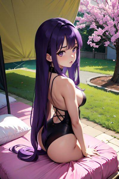 Anime Busty Small Tits 80s Age Shocked Face Purple Hair Straight Hair Style Dark Skin Soft Anime Tent Back View T Pose Goth 3683205901531586167 - AI Hentai - aihentai.co on pornsimulated.com
