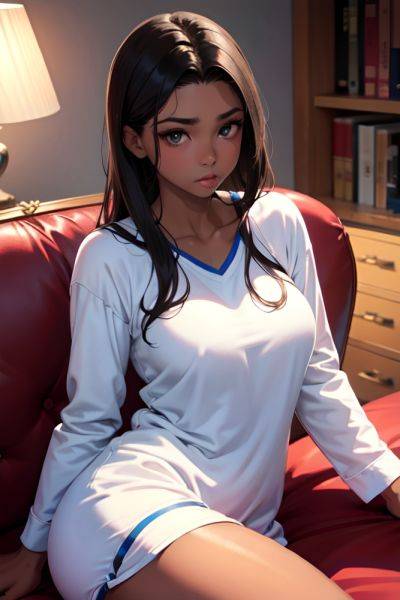 Anime Skinny Huge Boobs 18 Age Pouting Lips Face Brunette Slicked Hair Style Dark Skin Warm Anime Couch Side View Straddling Pajamas 3683283208881484620 - AI Hentai - aihentai.co on pornsimulated.com