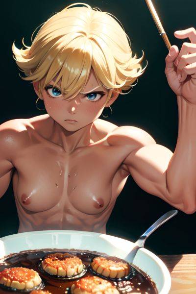 Anime Muscular Small Tits 70s Age Angry Face Blonde Pixie Hair Style Dark Skin Watercolor Club Close Up View Cooking Nude 3680159910238937041 - AI Hentai - aihentai.co on pornsimulated.com