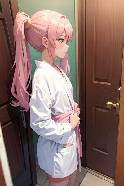 Anime Skinny Small Tits 18 Age Sad Face Pink Hair Pigtails Hair Style Light Skin Painting Bathroom Side View Working Out Bathrobe 3689603255851815703 - AI Hentai - aihentai.co on pornsimulated.com