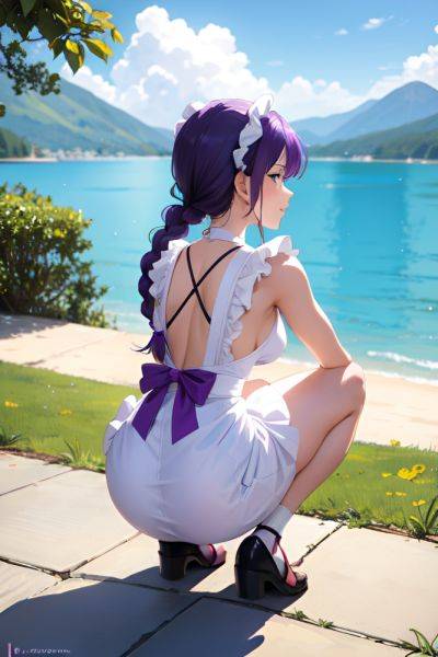 Anime Skinny Small Tits 18 Age Happy Face Purple Hair Braided Hair Style Light Skin Watercolor Lake Back View Squatting Maid 3689823587848383235 - AI Hentai - aihentai.co on pornsimulated.com