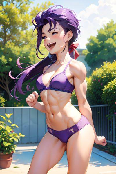 Anime Muscular Small Tits 80s Age Laughing Face Purple Hair Slicked Hair Style Light Skin Watercolor Hospital Front View Bending Over Bra 3689831316023463468 - AI Hentai - aihentai.co on pornsimulated.com