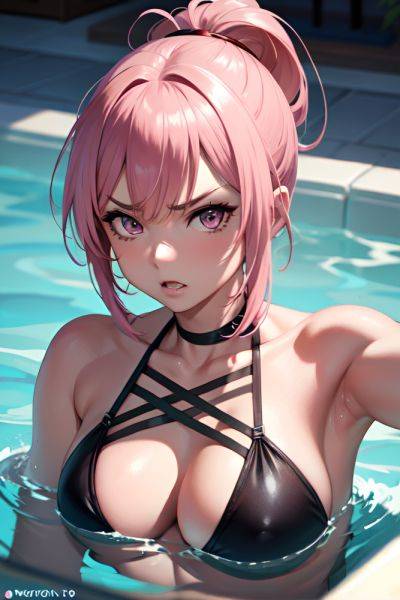 Anime Muscular Small Tits 60s Age Angry Face Pink Hair Bangs Hair Style Dark Skin Dark Fantasy Hot Tub Close Up View Plank Lingerie 3689866105259018072 - AI Hentai - aihentai.co on pornsimulated.com