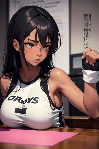 Anime Skinny Huge Boobs 60s Age Sad Face Black Hair Messy Hair Style Dark Skin Black And White Club Close Up View Working Out Teacher 3689897031618337695 - AI Hentai - aihentai.co on pornsimulated.com