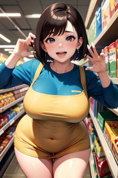 Anime Chubby Small Tits 30s Age Laughing Face Brunette Bobcut Hair Style Light Skin Crisp Anime Grocery Close Up View T Pose Teacher 3689943417265576004 - AI Hentai - aihentai.co on pornsimulated.com