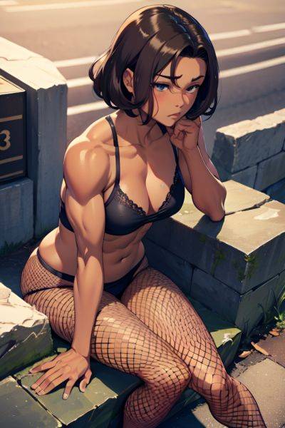 Anime Muscular Small Tits 40s Age Sad Face Brunette Pixie Hair Style Dark Skin Comic Street Front View Sleeping Fishnet 3690113498144096886 - AI Hentai - aihentai.co on pornsimulated.com