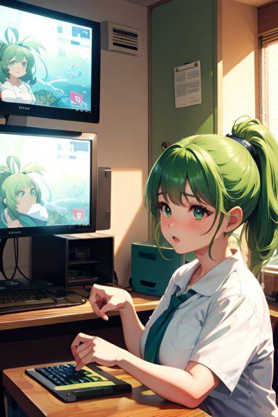 Anime Chubby Small Tits 60s Age Sad Face Green Hair Ponytail Hair Style Light Skin Vintage Underwater Front View Gaming Schoolgirl 3690704912364163042 - AI Hentai - aihentai.co on pornsimulated.com