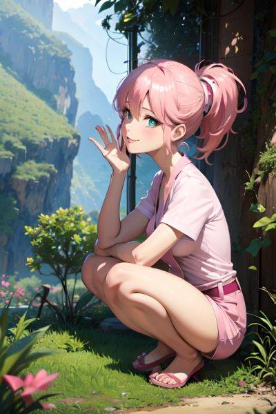 Anime Busty Small Tits 70s Age Happy Face Pink Hair Pixie Hair Style Light Skin Mirror Selfie Jungle Side View Squatting Nurse 3690983228842818510 - AI Hentai - aihentai.co on pornsimulated.com
