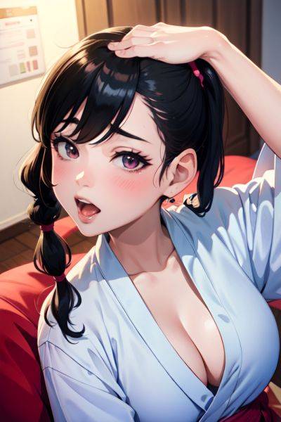 Anime Pregnant Small Tits 80s Age Ahegao Face Black Hair Pigtails Hair Style Light Skin Watercolor Wedding Close Up View On Back Bathrobe 3687863792576435419 - AI Hentai - aihentai.co on pornsimulated.com