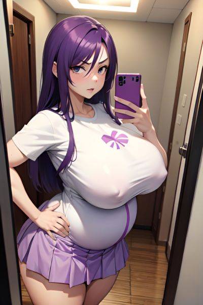 Anime Pregnant Huge Boobs 40s Age Angry Face Purple Hair Straight Hair Style Light Skin Mirror Selfie Hospital Front View T Pose Mini Skirt 3687968160346537034 - AI Hentai - aihentai.co on pornsimulated.com