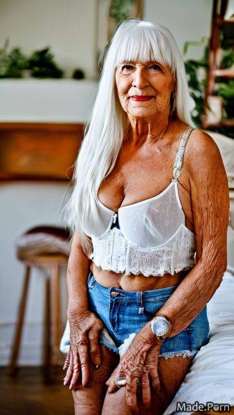 90 made white hair woman caucasian bangs hair indoors AI porn - made.porn on pornsimulated.com