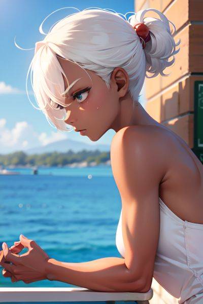 Anime Muscular Small Tits 80s Age Sad Face White Hair Pixie Hair Style Dark Skin Skin Detail (beta) Grocery Side View Massage Nude 3691342715014219070 - AI Hentai - aihentai.co on pornsimulated.com