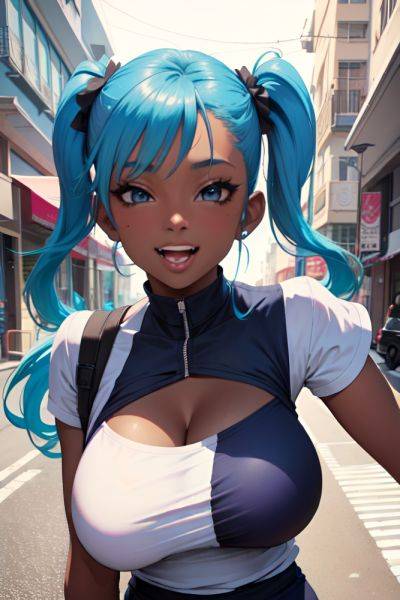 Anime Skinny Huge Boobs 80s Age Laughing Face Blue Hair Pigtails Hair Style Dark Skin Charcoal Street Front View Cumshot Nurse 3691559181367673039 - AI Hentai - aihentai.co on pornsimulated.com