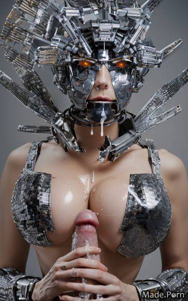 Plastic robot perfect boobs deepthroat sci-fi busty shiny skin AI porn - made.porn on pornsimulated.com