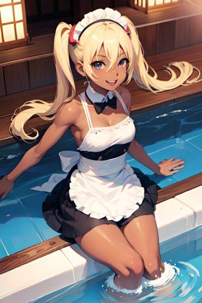 Anime Skinny Small Tits 30s Age Happy Face Blonde Pigtails Hair Style Dark Skin Skin Detail (beta) Hot Tub Front View Jumping Maid 3691767919545985453 - AI Hentai - aihentai.co on pornsimulated.com