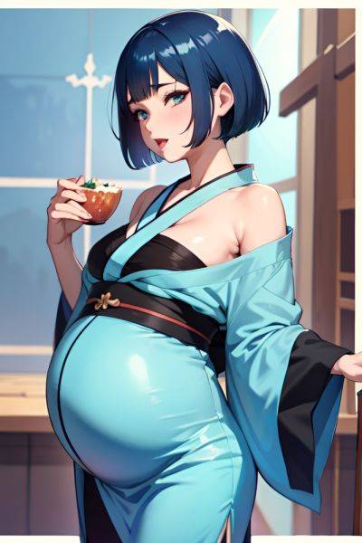 Anime Pregnant Small Tits 50s Age Ahegao Face Blue Hair Bobcut Hair Style Dark Skin Watercolor Church Back View Eating Kimono 3691810436956358232 - AI Hentai - aihentai.co on pornsimulated.com