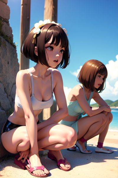 Anime Skinny Small Tits 70s Age Orgasm Face Brunette Bobcut Hair Style Light Skin Soft + Warm Oasis Side View Squatting Latex 3691852959899093512 - AI Hentai - aihentai.co on pornsimulated.com