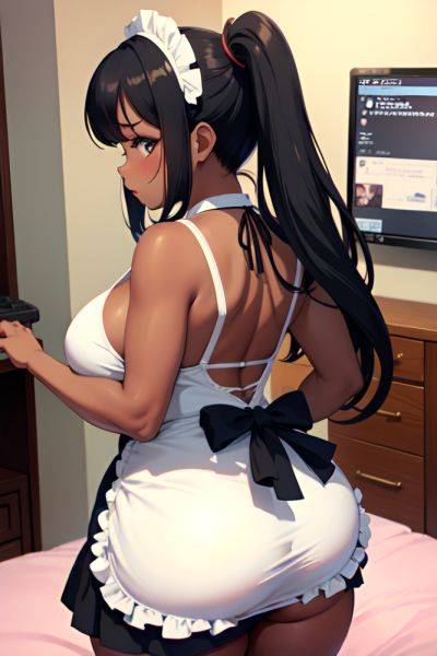 Anime Chubby Huge Boobs 60s Age Shocked Face Black Hair Ponytail Hair Style Dark Skin Vintage Yacht Back View Gaming Maid 3691899345374659295 - AI Hentai - aihentai.co on pornsimulated.com